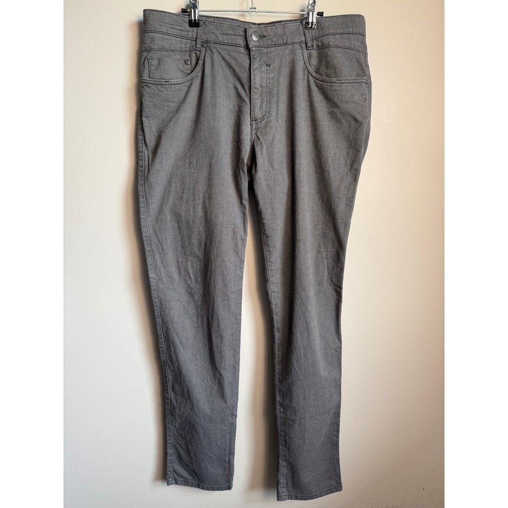 Bugatti Men Gray Modern Fit Stretch Pants 36 Casual Business Luxury Professional